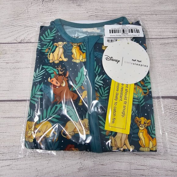 NIB Little Sleepies Disney Simba's Sky Shorty Zippy Size 3T - Picture 1 of 3